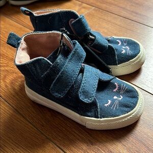 Kids Denim High-Top Sneakers